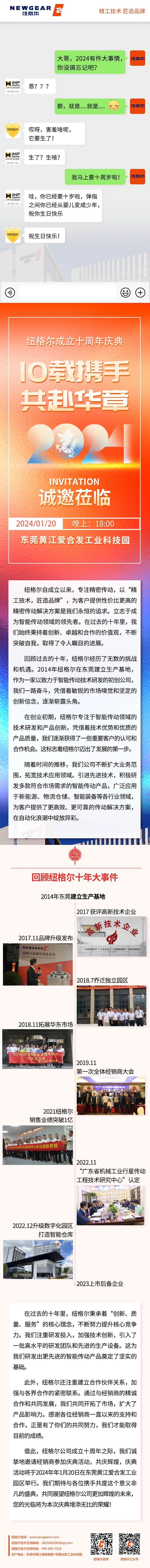 紐格爾：邀請您參加十周年慶典，1月20日不見不散！